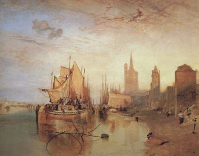Joseph Mallord William Turner Cologne,the arrival lf a pachet boat;evening (mk31) Sweden oil painting art